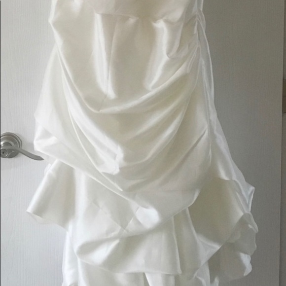 Custom Strapless Wedding Dress - white trumpet/flare floor length gown - Picture 4 of 7